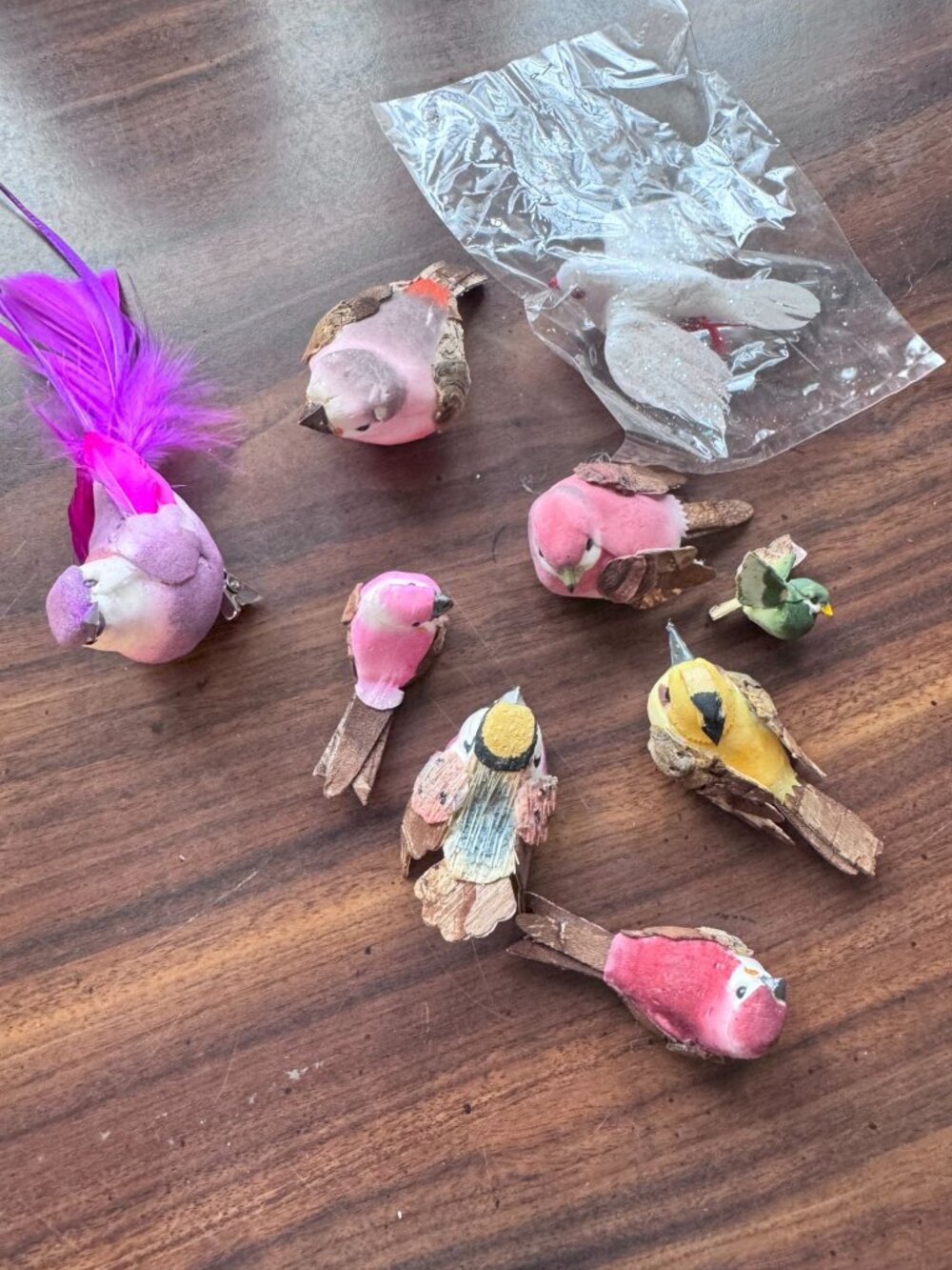 Mixed Lot Of 8 Artificial Birds For Crafting Floral Arrangements Wreaths